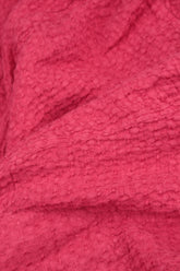 Flared Raspberry Textured Linen Dress 5