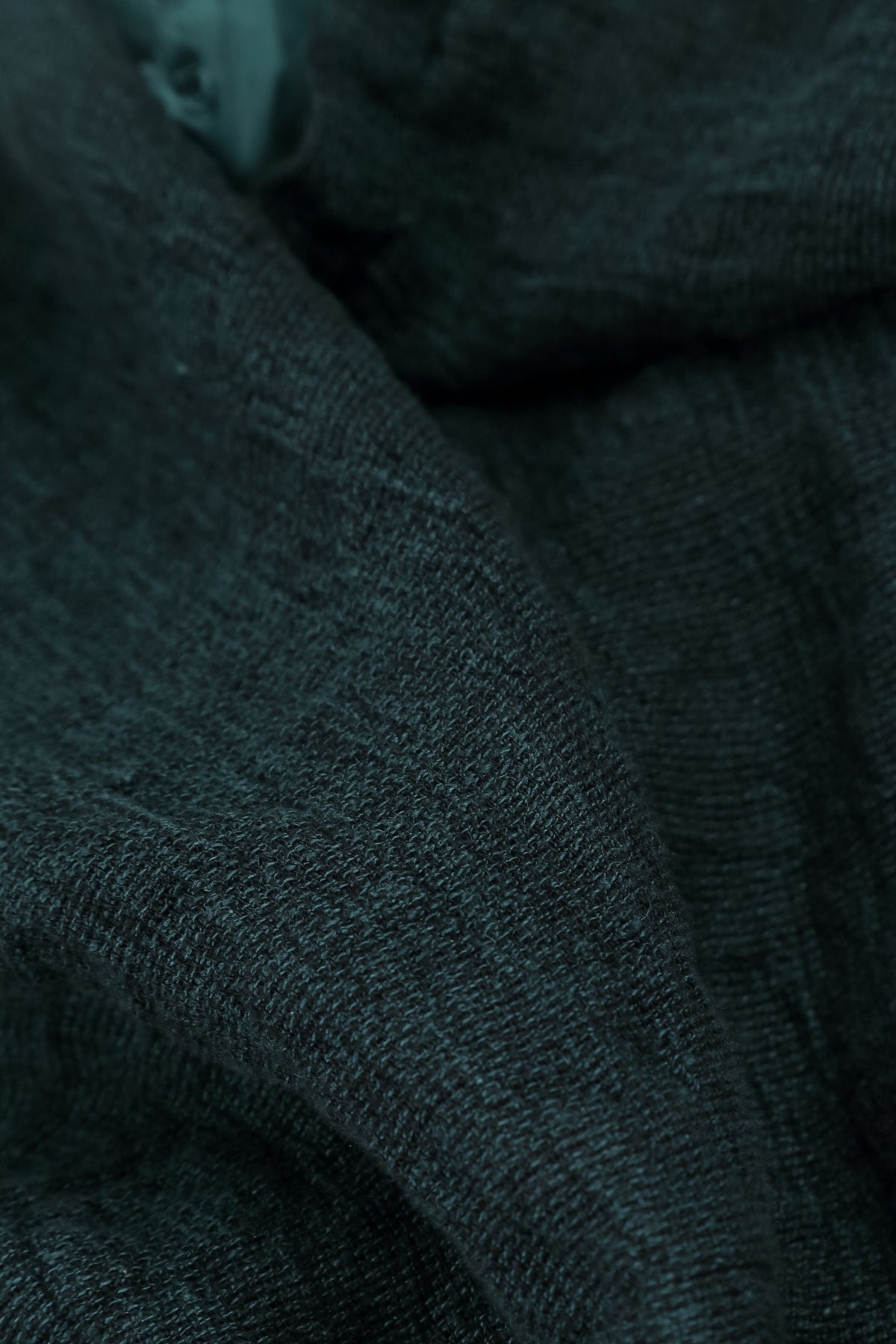 Layered Deep Truquoise Mélange Linen Shirt