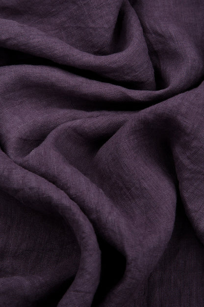 Short Sleeves Amethyst Linen Maxi Dress