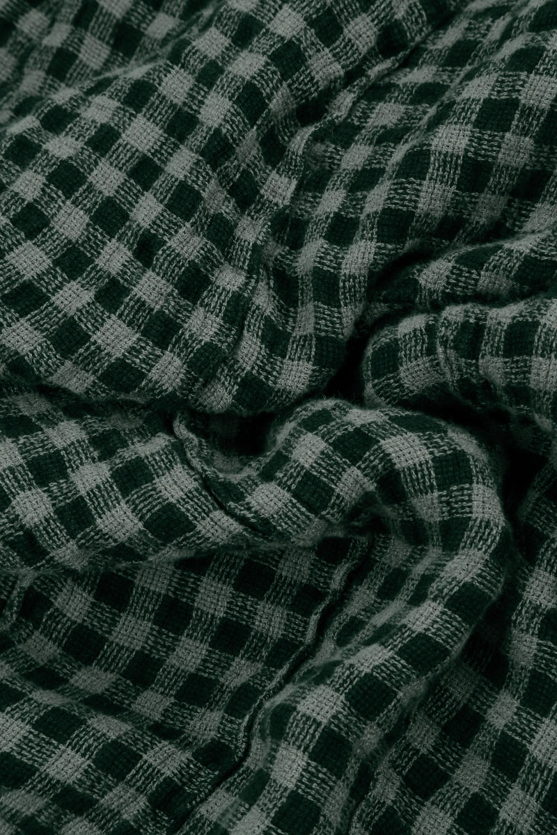 Strappy Sage Check Linen Jumpsuit 5