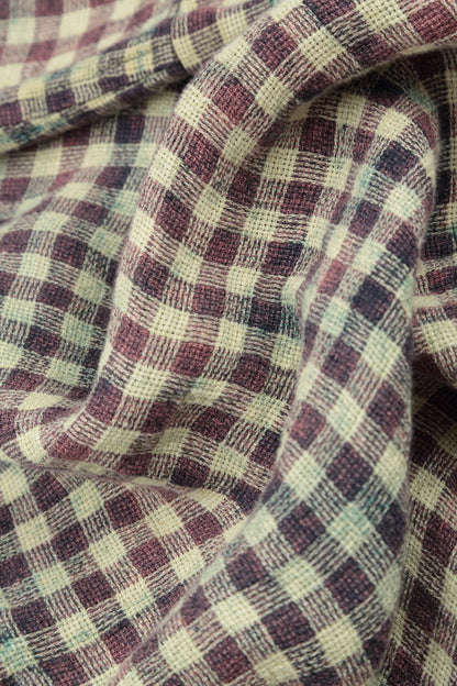 Buttoned Watercolour Check Linen Jacket 5