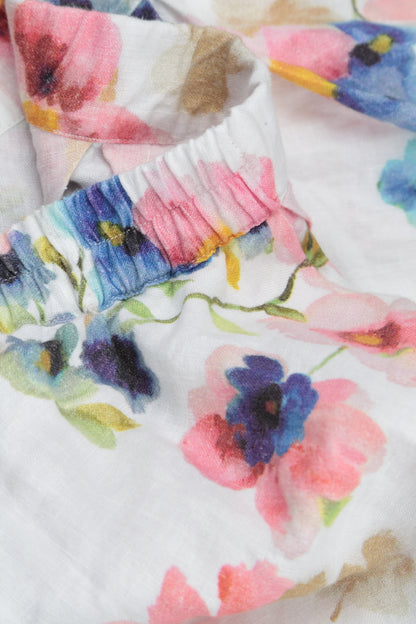 Wide Leg Cuffs Primrose Linen Culottes