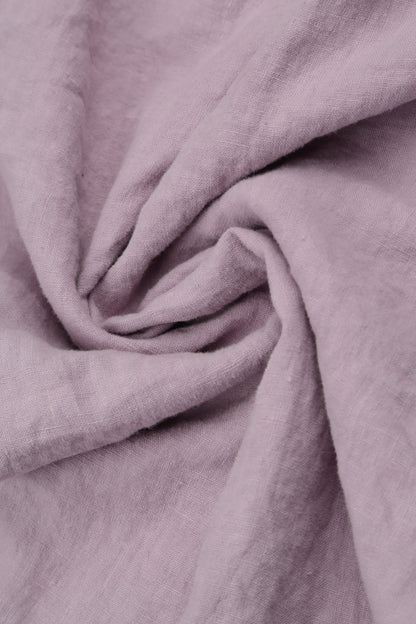 Shorts en lin lilas fendus décontractés