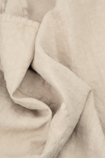 Robe trapèze évasée en lin naturel