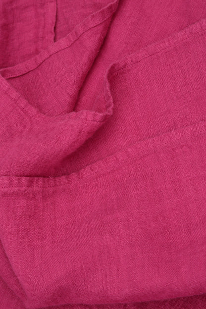 Veste en lin de gaze fuchsia ouverte