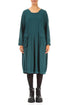 Large Pockets Peacock Cotton Dress 1