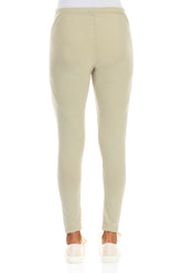 Cropped Laurel Green Cotton Leggings 2