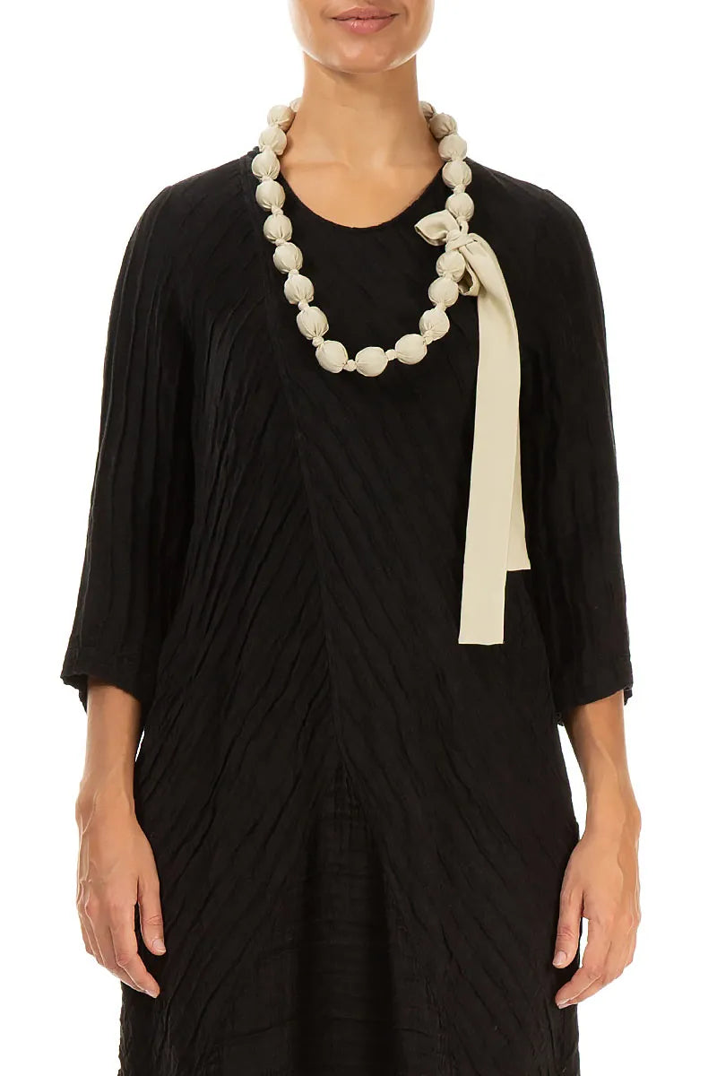 Laurel Green Silk Bead Necklace