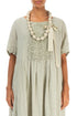 Laurel Green Silk Bead Necklace 1