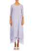 Lavender Dotty Silk Maxi Dress 1