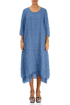 Layered Blue Nova Textured Light Silk Dress 1