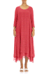 Layered Raspberry Light Silk Dress 1