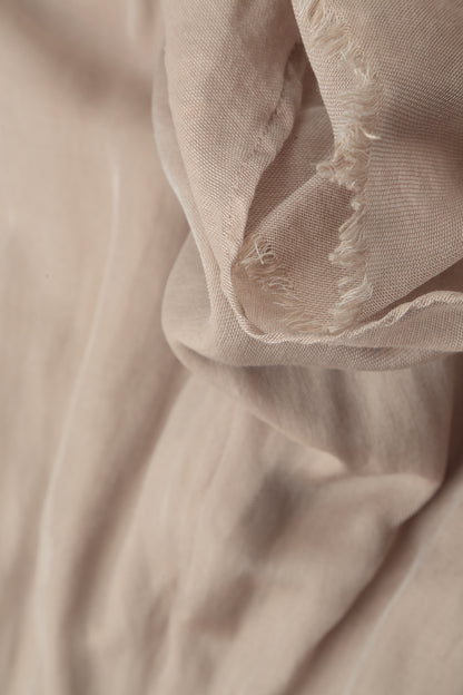 Layered Beige Silk Cotton Skirt 5