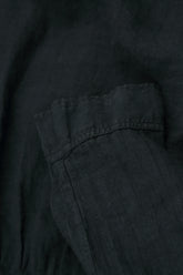 Layered Black Gauze Linen Shirt 5
