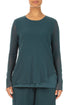 Layered Deep Turquoise Mesh Cotton Top 1