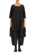 Layered Dotty Black Silk Cotton Tunic 1