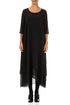 Layered Dotty Black Silk Dress 1