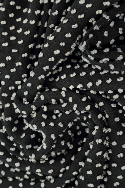 Layered Dotty Silver Silk Dress