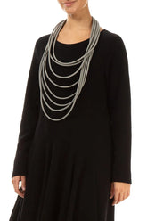 Layered Grey Rubber Necklace 3