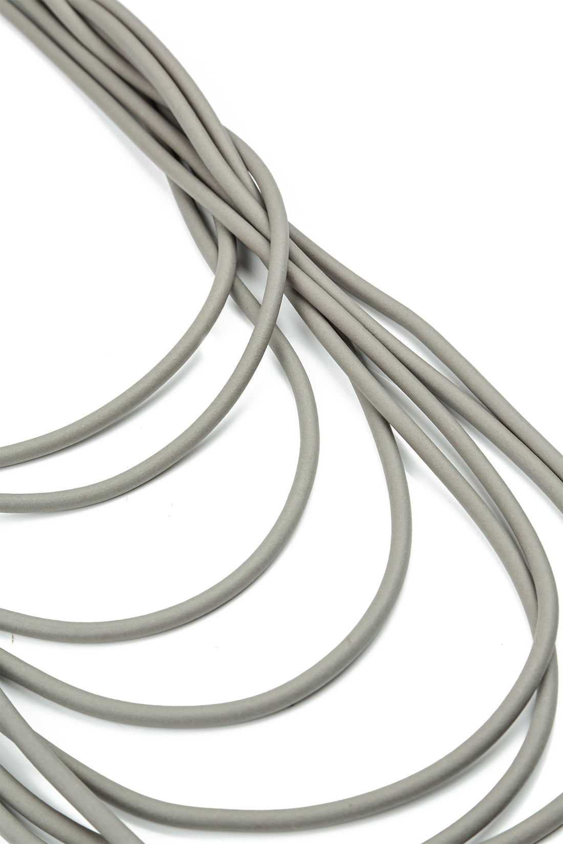 Layered Grey Rubber Necklace 5
