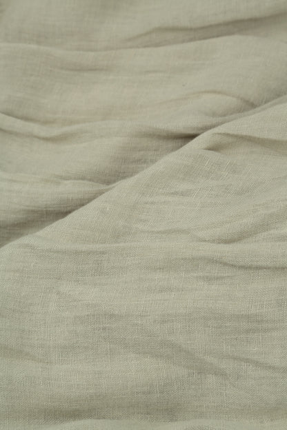 Layered Laurel Green Gauze Linen Blouse 5