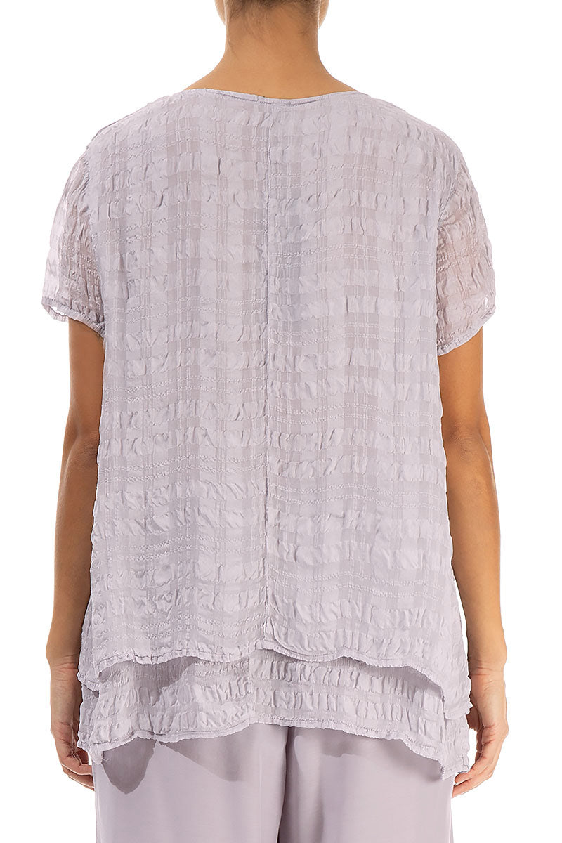 Layered Lilac Light Silk Blouse 2