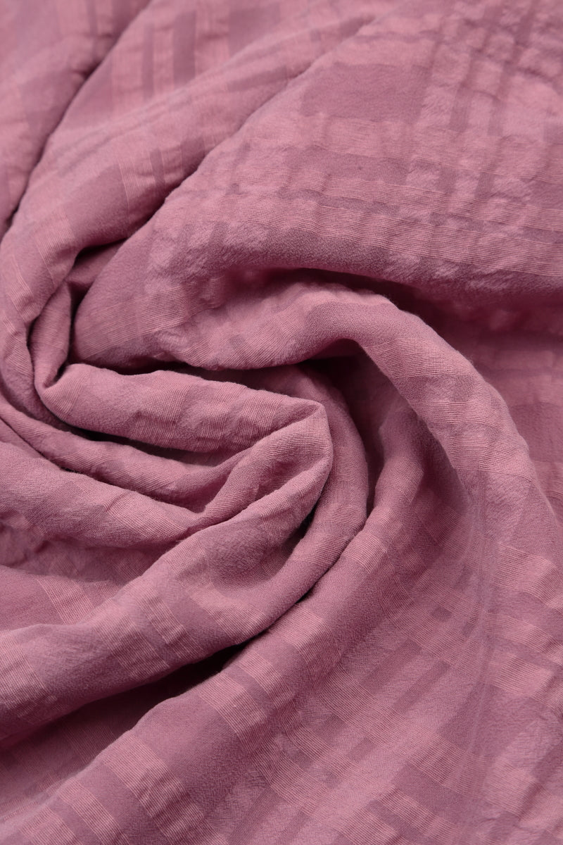 Layered Mauve Taupe Checkered Silk Cotton Blouse 6
