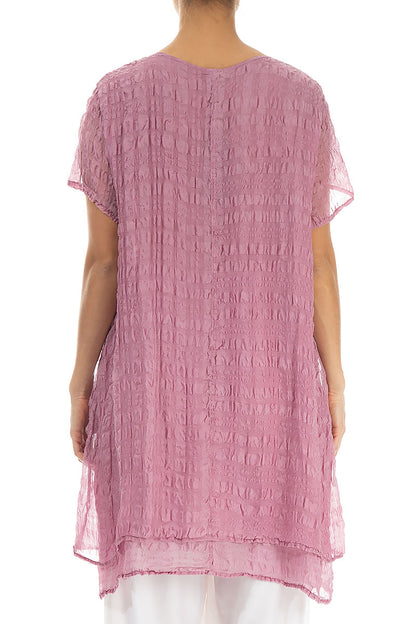 Layered Mauve Taupe Light Silk Tunic 2