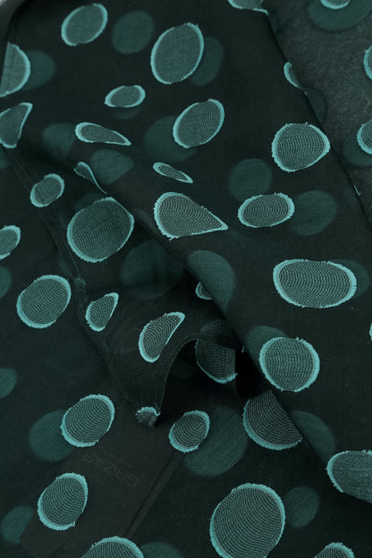 Layered Peacock Bubbles Silk Blouse 6