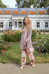 Layered Powder Pink Light Silk Tunic 6