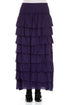 Layered Royal Purple Silk Bamboo Skirt 1