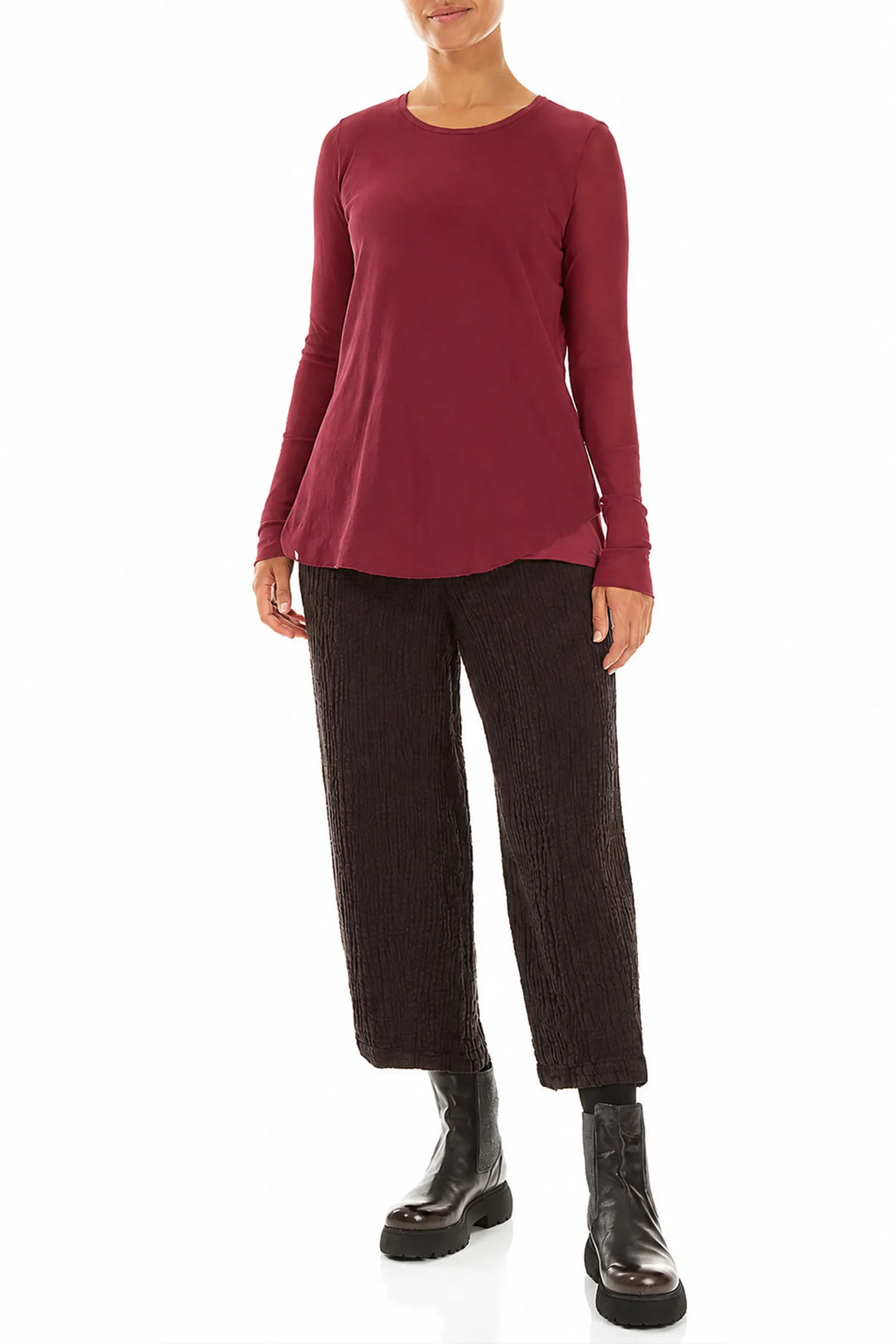 Layered Ruby Mesh Cotton Top 4