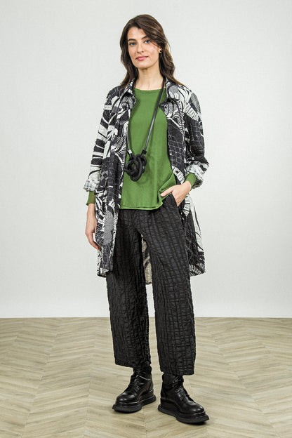 Layered Shamrock Green Mesh Cotton Top