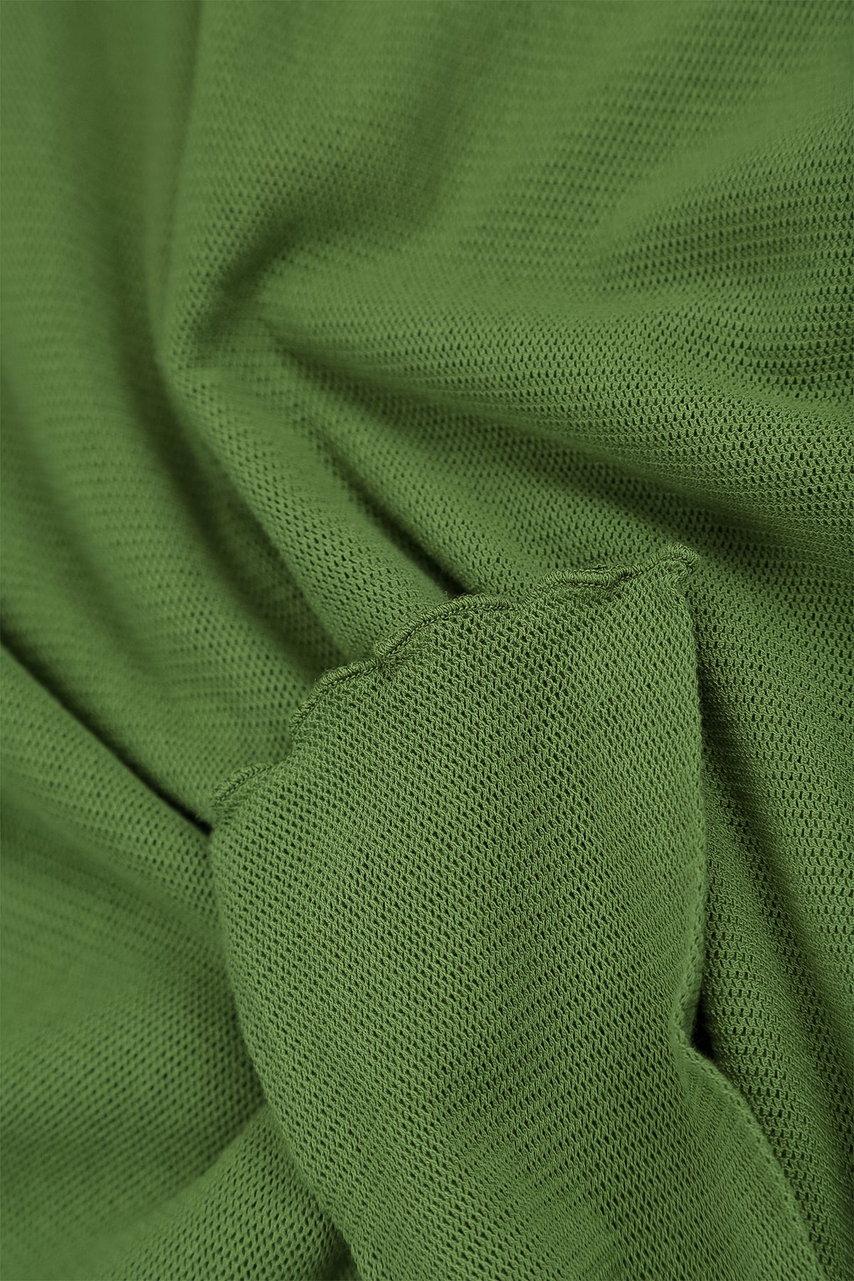 Layered Shamrock Green Mesh Cotton Top