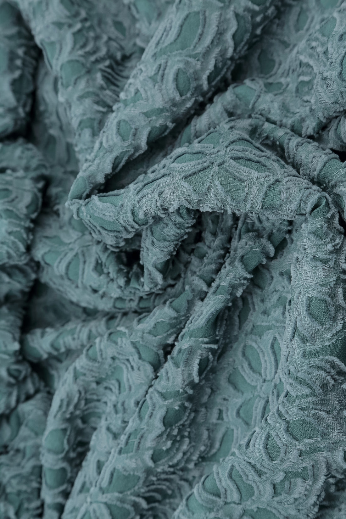 Layered Slate Floral Texture Silk Blouse 5