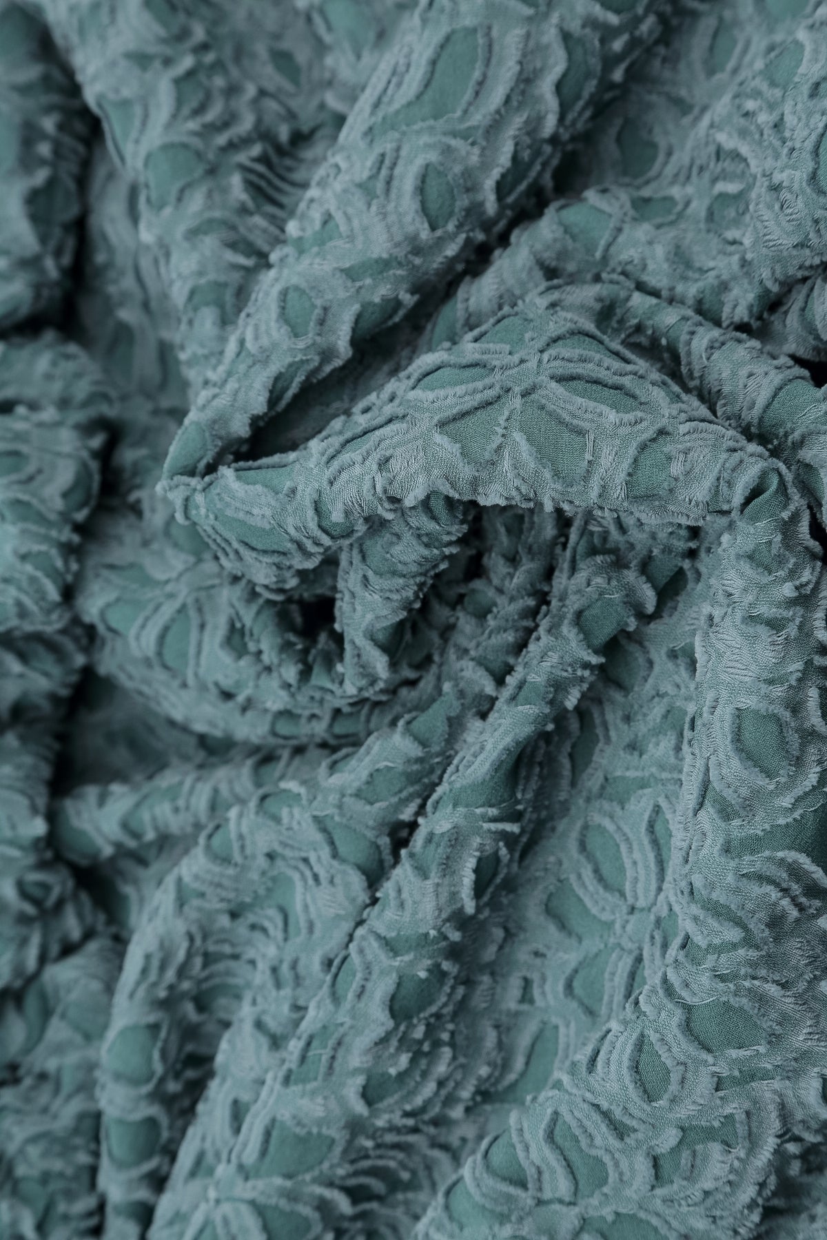 Layered Slate Floral Texture Silk Blouse 5
