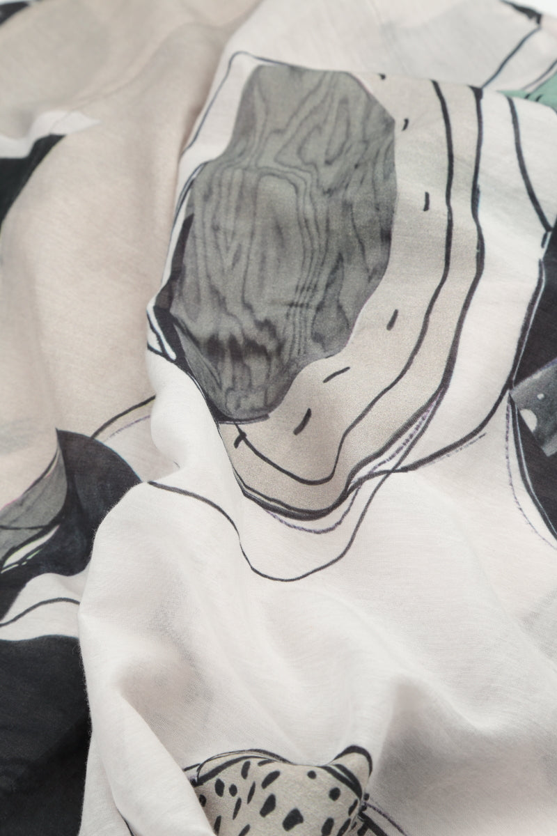 Layered Tumbled Stone Silk Cotton Blouse 6