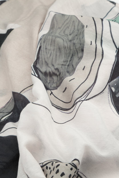 Layered Tumbled Stone Silk Cotton Blouse 6