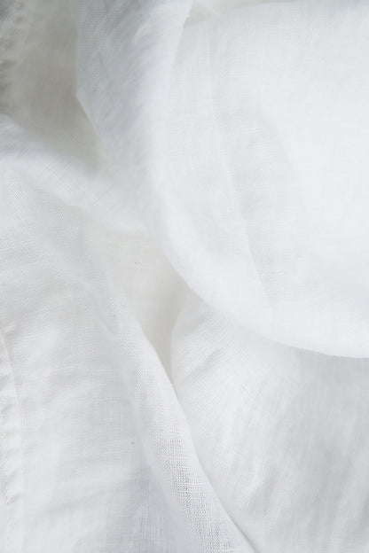 Layered White Gauze Linen Blouse 5