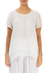 Layered White Light Silk Blouse 1