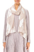 Leaves Beige Silk Scarf 1