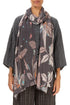 Leaves Crinkled Silk Viscose Scarf 1