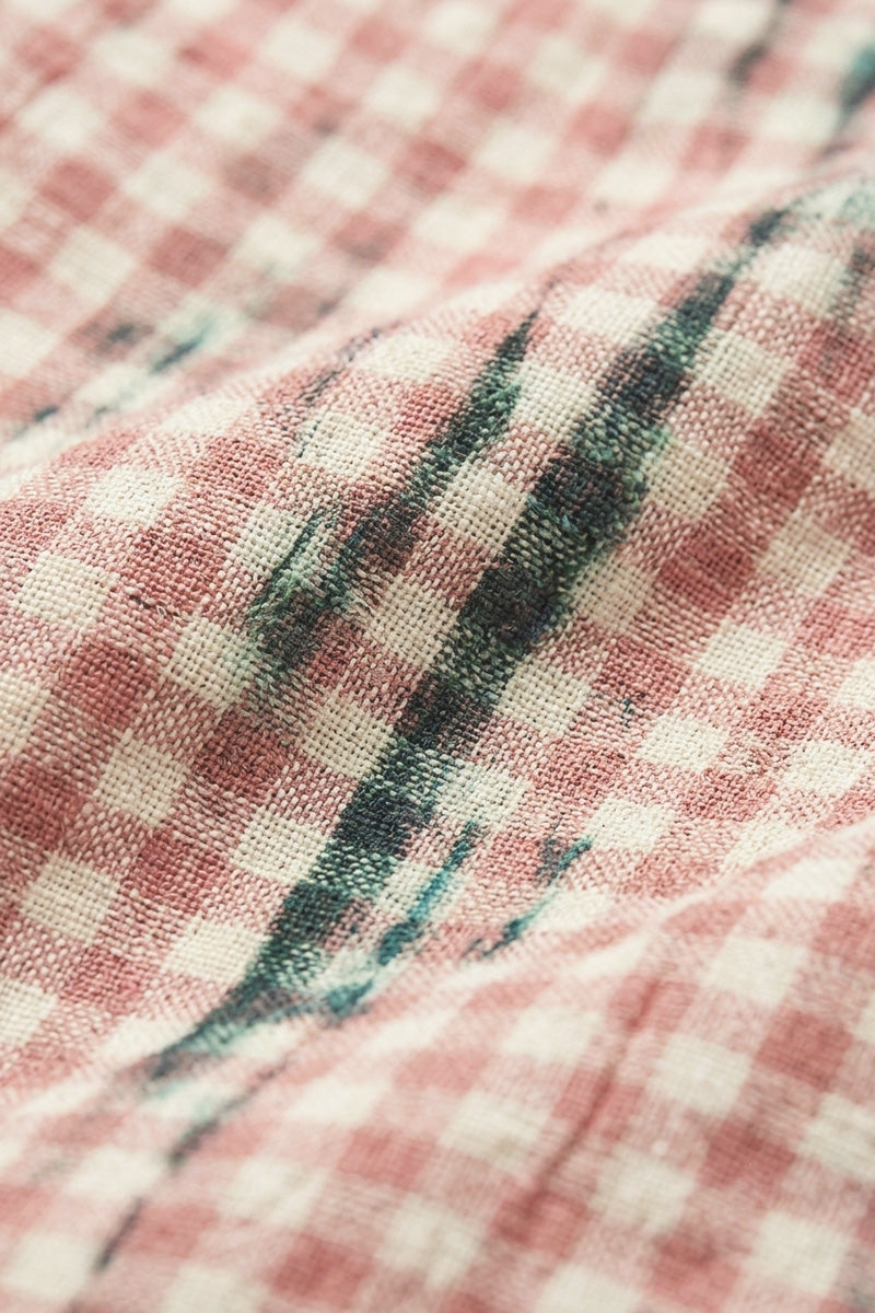 Leichtes Aquarell-Karo-Leinenhemd