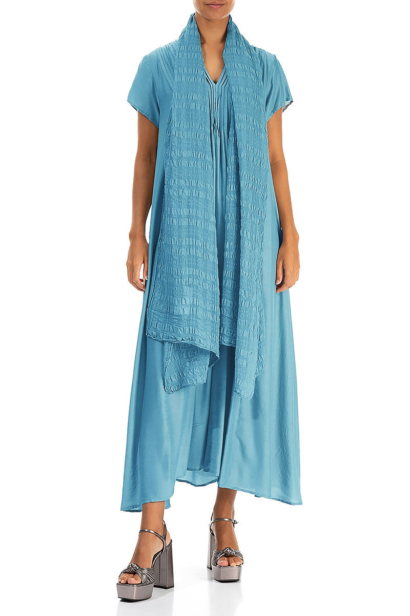 Lightweight Denim Textured Silk Scarf 2