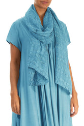 Lightweight Denim Textured Silk Scarf 3