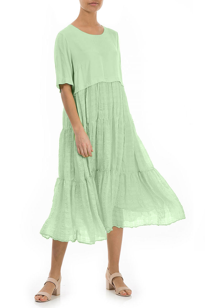 Lightweight Green Sorbet Silk Dress 4