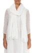 Lightweight White Textured Silk Scarf 1
