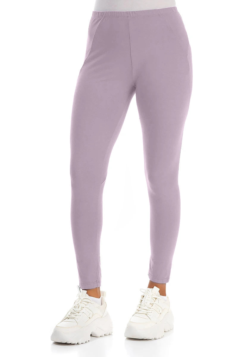 Lilac Cotton Leggings 3