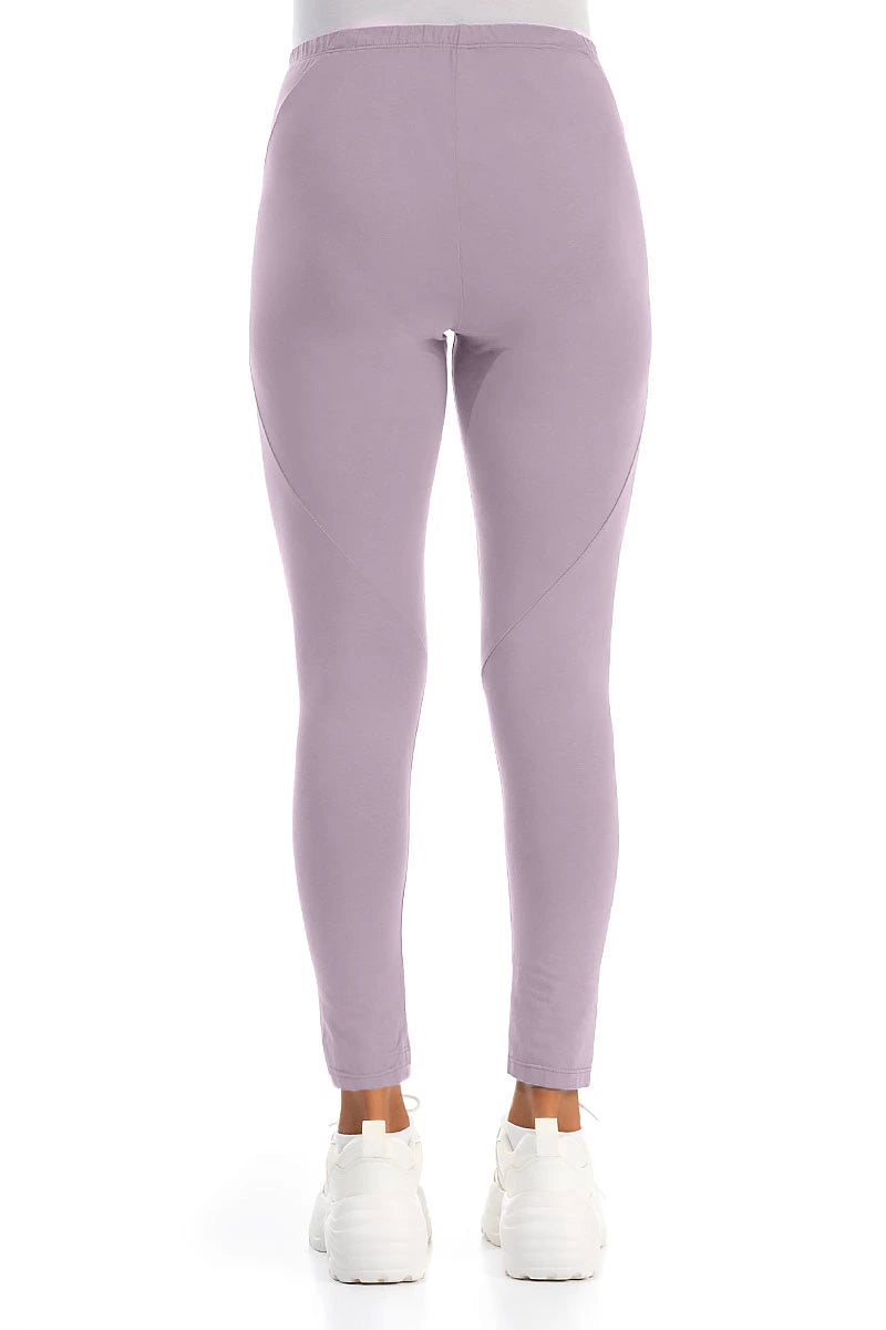 Lilac Cotton Leggings 2