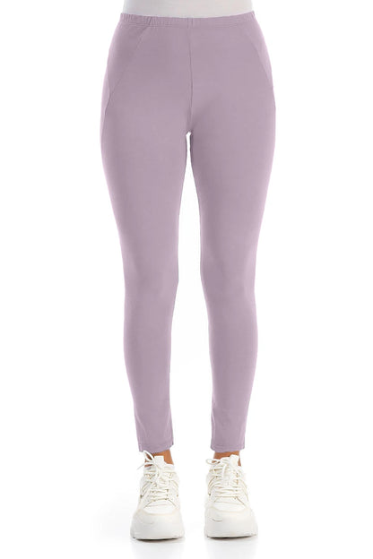 Lilac Cotton Leggings 1